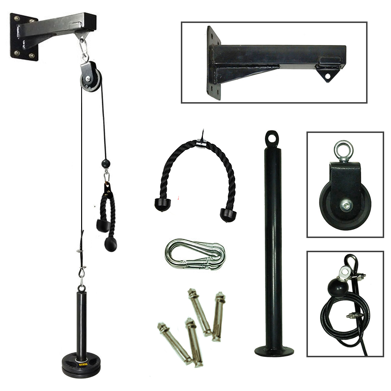 Home Gym Cable Pulley System - Spor salonu duvara monte spor DIY