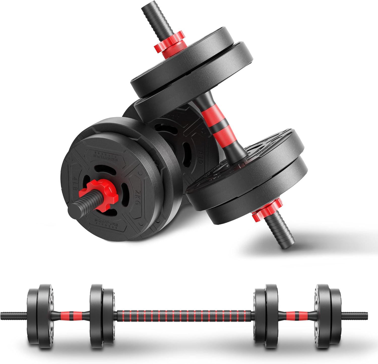 Home Gym Kit - 22lb 2'si 1 Arada Ayarlanabilir Dambıl