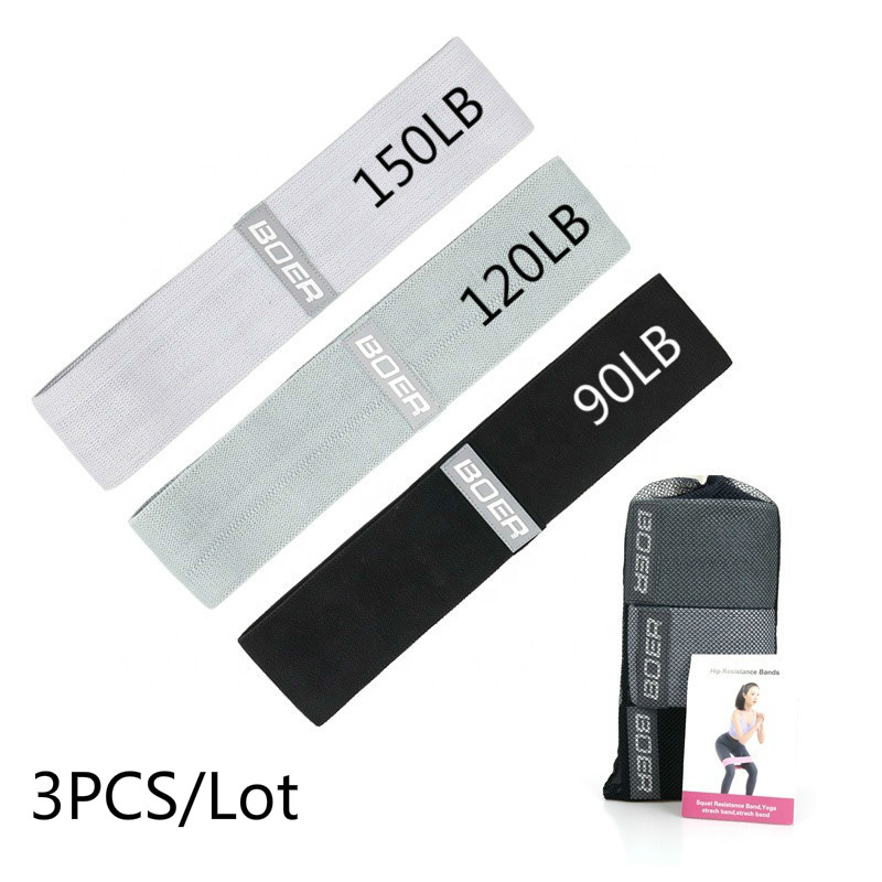 Home Gym Kit - 3 adet kadın erkek kumaş direnç