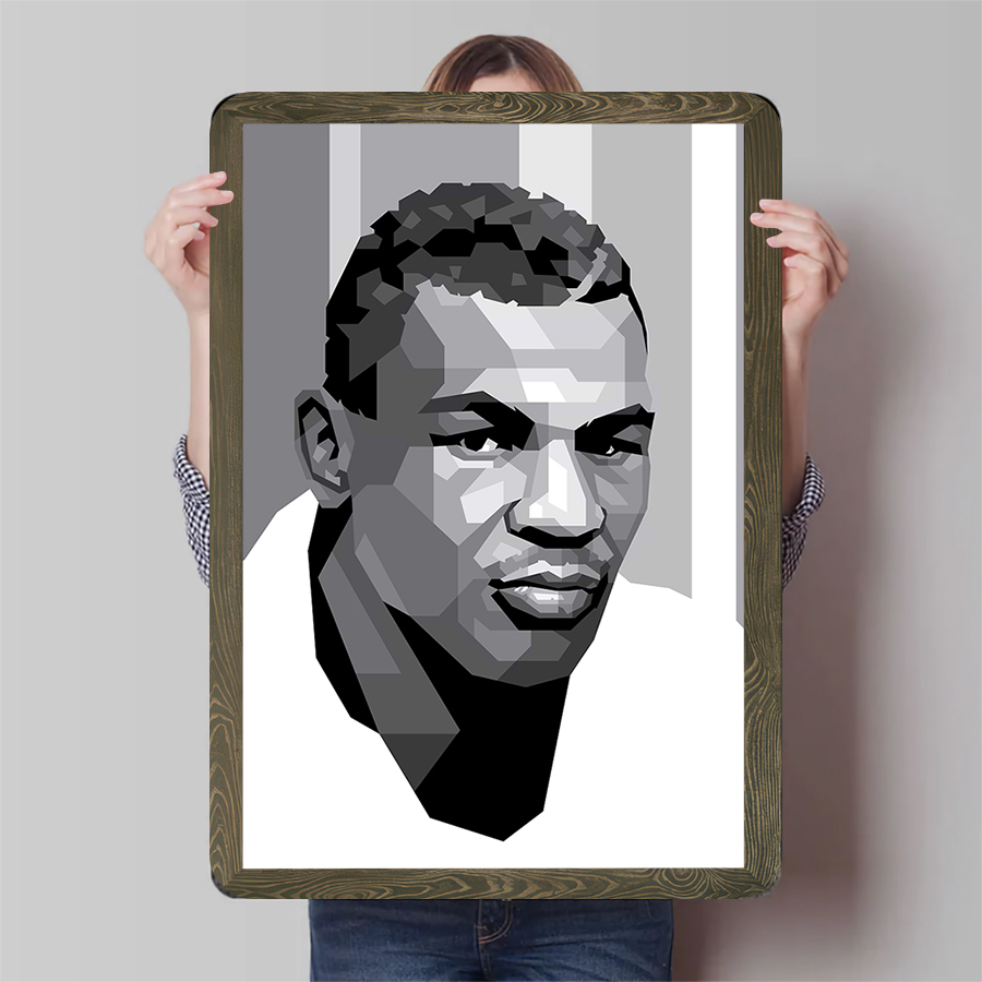Home Gym Icon - Muhammed Ali Boks Efsanesi Düşük Poliğrafik