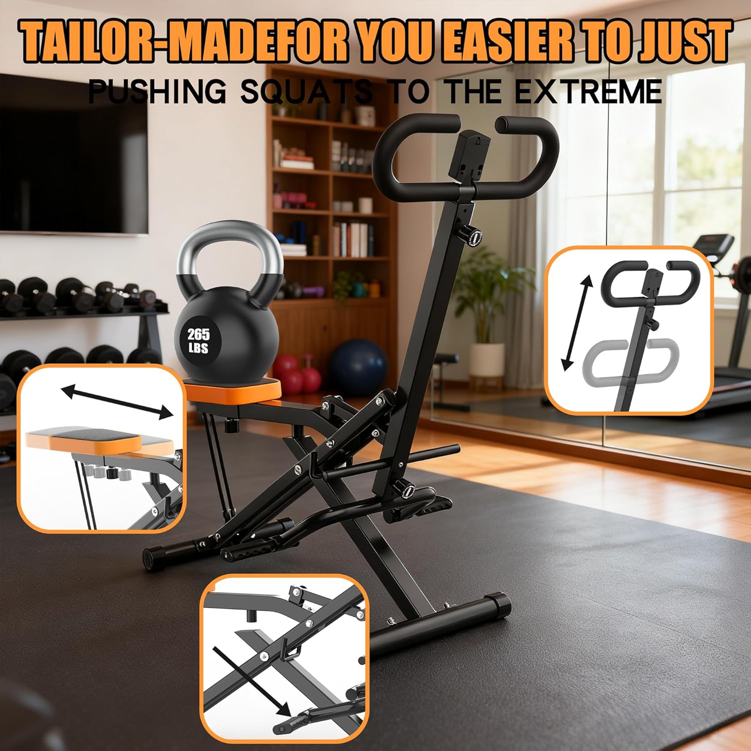 Home Gym Leg Press - Ev İçin Squat Makinesi, Kalça Egzersizi