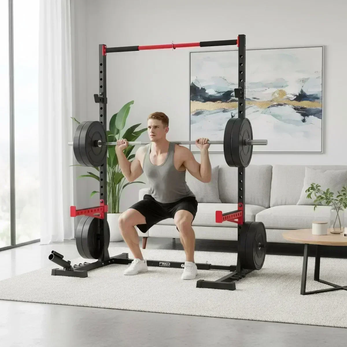 Home Gym Pull Up Bar - Ayarlanabilir Ev Tipi Squat Sehpası, Çekme