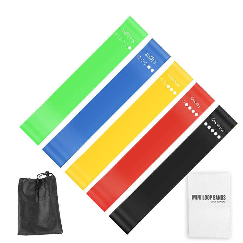 Home Gym Kit - 5 adet TPE direnç bantları seti