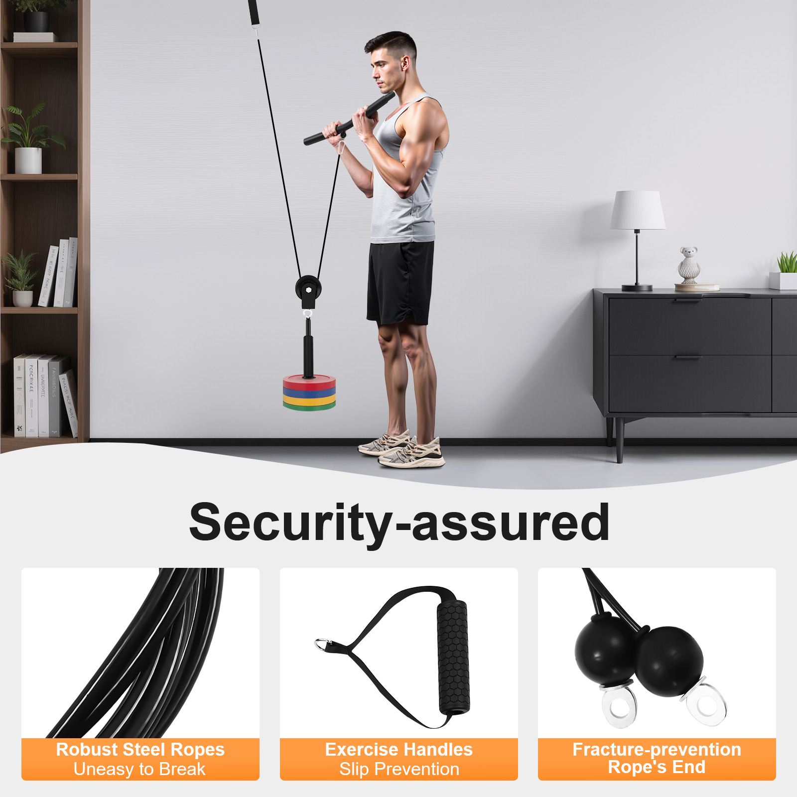 Home Gym Cable Pulley System - 120 kg Kablolu Çekme Fitness Sistemi,