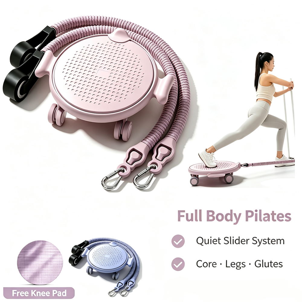 Home Gym Kit - Kayar Diskli ve Direnç Bantlı Karın