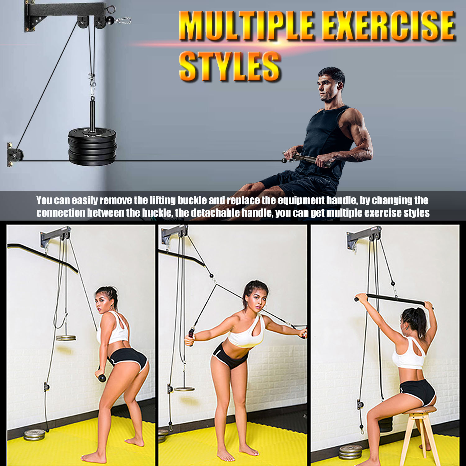 Fitness Duvara Monte Kasnak Si - Home Gym Cable Pulley System incelemesi ve fiyatı